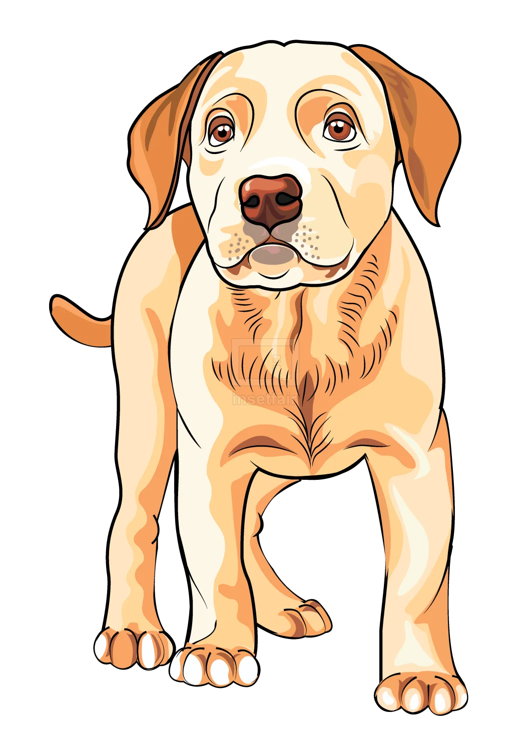 Adorable Labrador Puppy Clipart: Heartwarming Illustration of a Cute Canine Friend