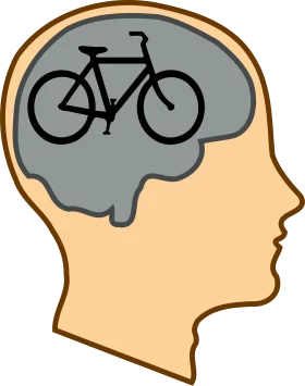 Bicycle-Minded Psychology Clipart: Exploring the Cycling Thoughts of a Human Brain
