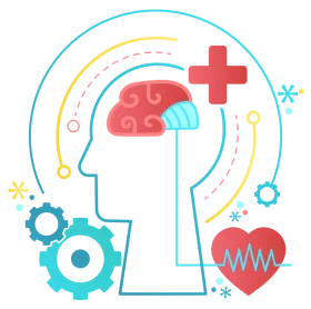 Mental Health Psychology Wellness Concept Illustrated Clipart Design