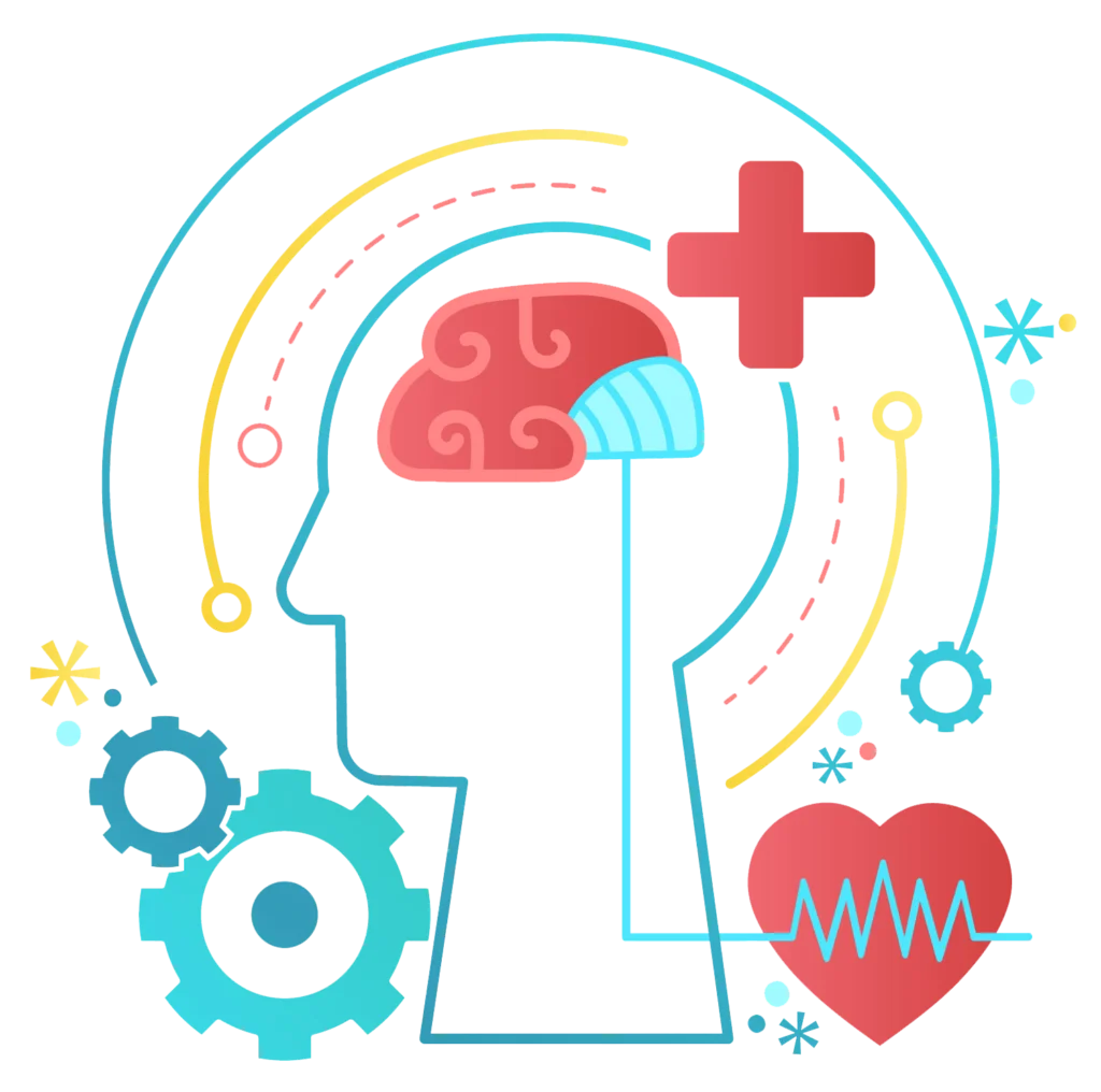 Mental Health Psychology Wellness Concept Illustrated Clipart Design