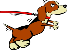 Playful Dachshund Clipart: Energetic Wiener Dog Running with Enthusiasm