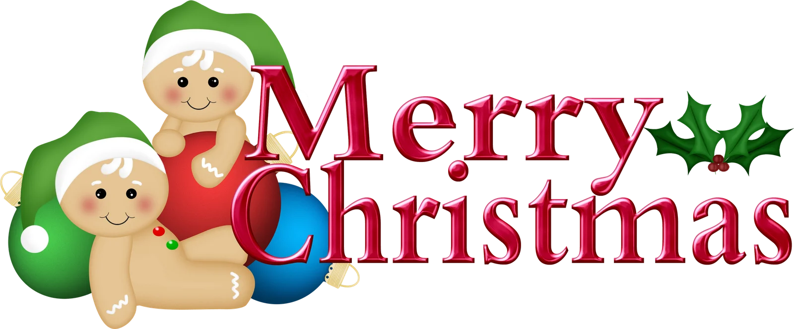 Festive Gingerbread Friends Celebrating Christmas Clipart Design