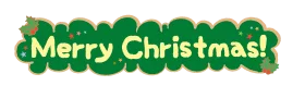 Festive Green Shamrock-Style Merry Christmas Clipart Design with Holiday Cheer