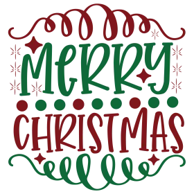 Festive Holiday Greeting Merry Christmas Elegant Clipart Design
