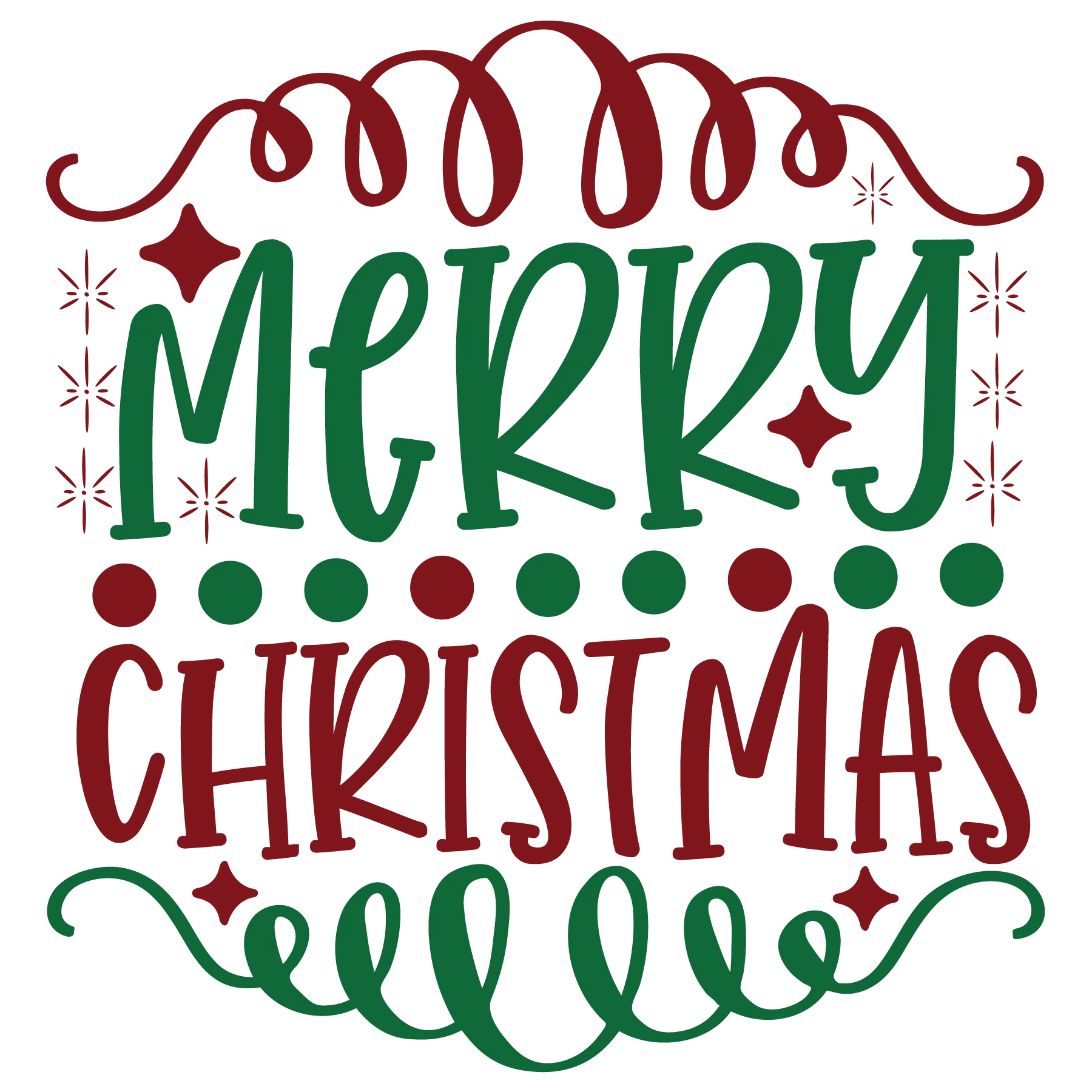 Festive Holiday Greeting Merry Christmas Elegant Clipart Design