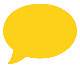 Bright Sunny Yellow Speech Bubble Clipart Graphic Design Element