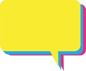 Colorful Layered Speech Bubble Clipart with Bright Graphic Design