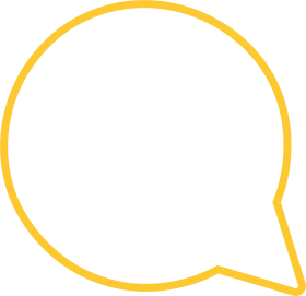 Minimalist Sunny Yellow Speech Bubble Clipart with Smooth Rounded Design