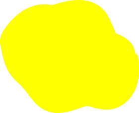 Soft Canary Yellow Irregular Shape Abstract Clipart Design Element