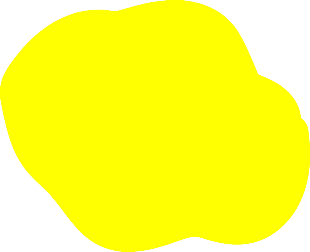 Soft Canary Yellow Irregular Shape Abstract Clipart Design Element