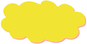 Soft-Edged Luminous Yellow Cloud-Shaped Speech Bubble Clipart Design Element
