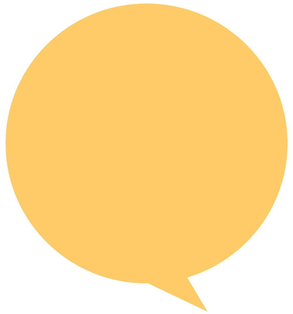 Soft Sunshine Yellow Speech Bubble Minimalist Clipart Design Element