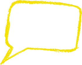 Sunshine-Hued Hand-Drawn Speech Bubble Clipart with Textured Edges