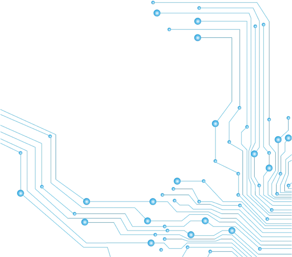 Abstract Digital Circuit Network Technology Clipart with Interconnected Lines and Nodes