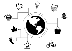 Global Technology Connection: Innovative Clipart Illustrating Digital Connectivity and Life Essentials