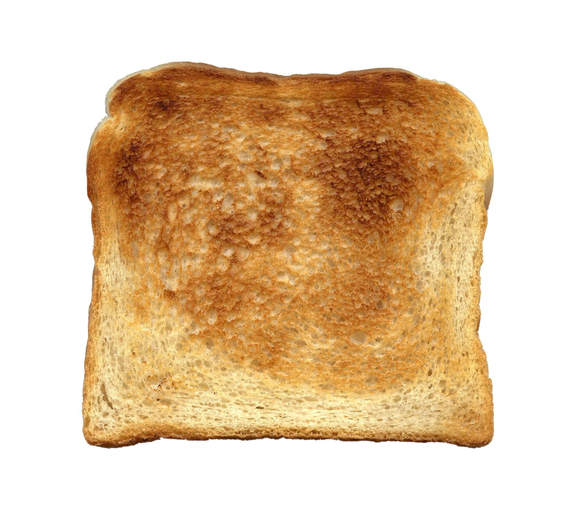 Golden-Brown Crispy Delicious Toast Slice Clipart with Rustic Texture