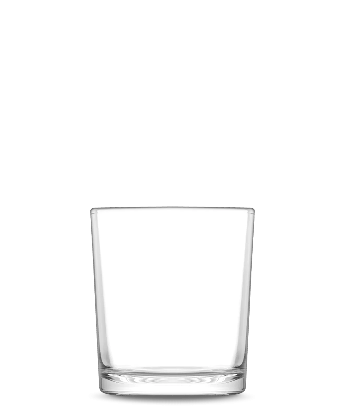 Minimalist Clear Empty Whiskey Tumbler Clipart with Crisp Transparent Design