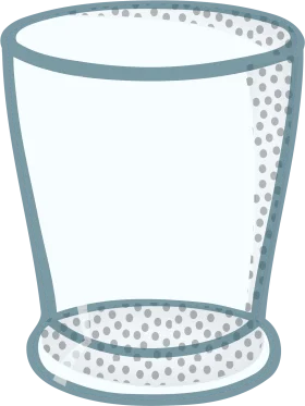Minimalist Transparent Glass Clipart with Dotted Texture and Soft Edges