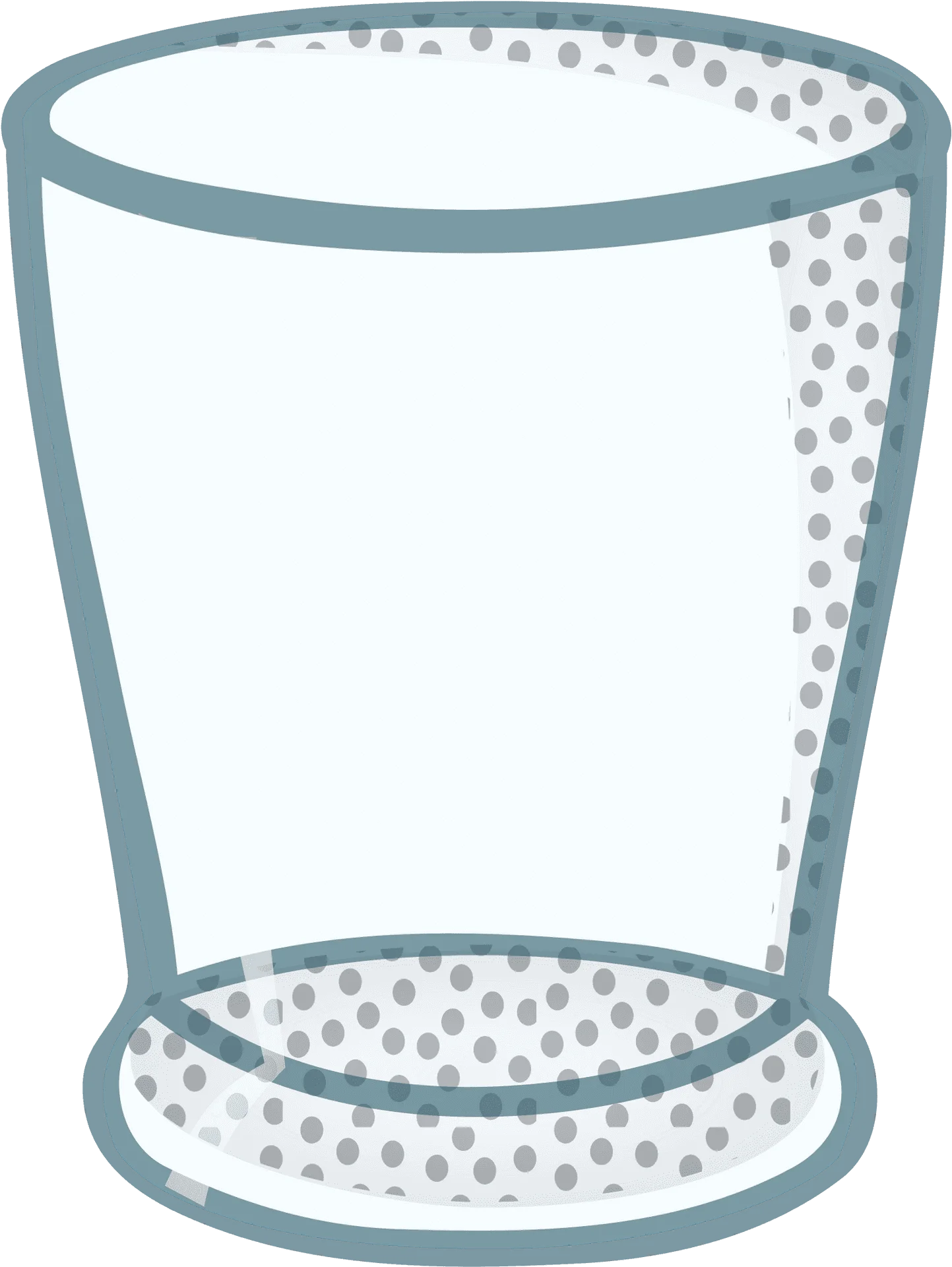 Minimalist Transparent Glass Clipart with Dotted Texture and Soft Edges
