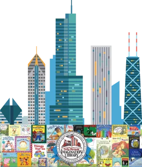 New York City Skyline and Classic Children's Book Covers Clipart Collection