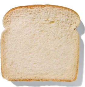 Pristine White Bread Slice Clipart: Simple Culinary Graphic Design Element