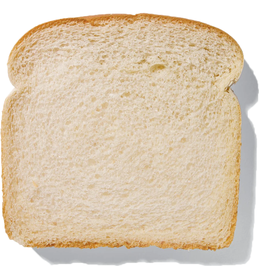 Pristine White Bread Slice Clipart: Simple Culinary Graphic Design Element