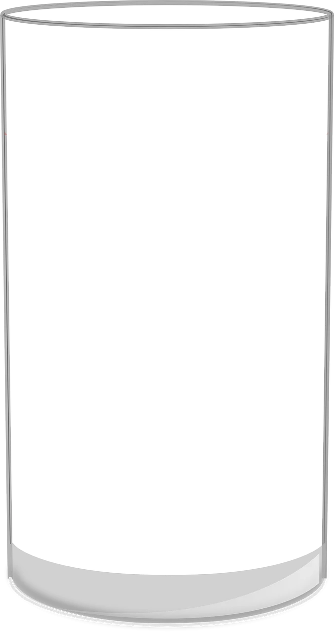 Simple Minimalist Clear Glass Clipart Vector Illustration Design