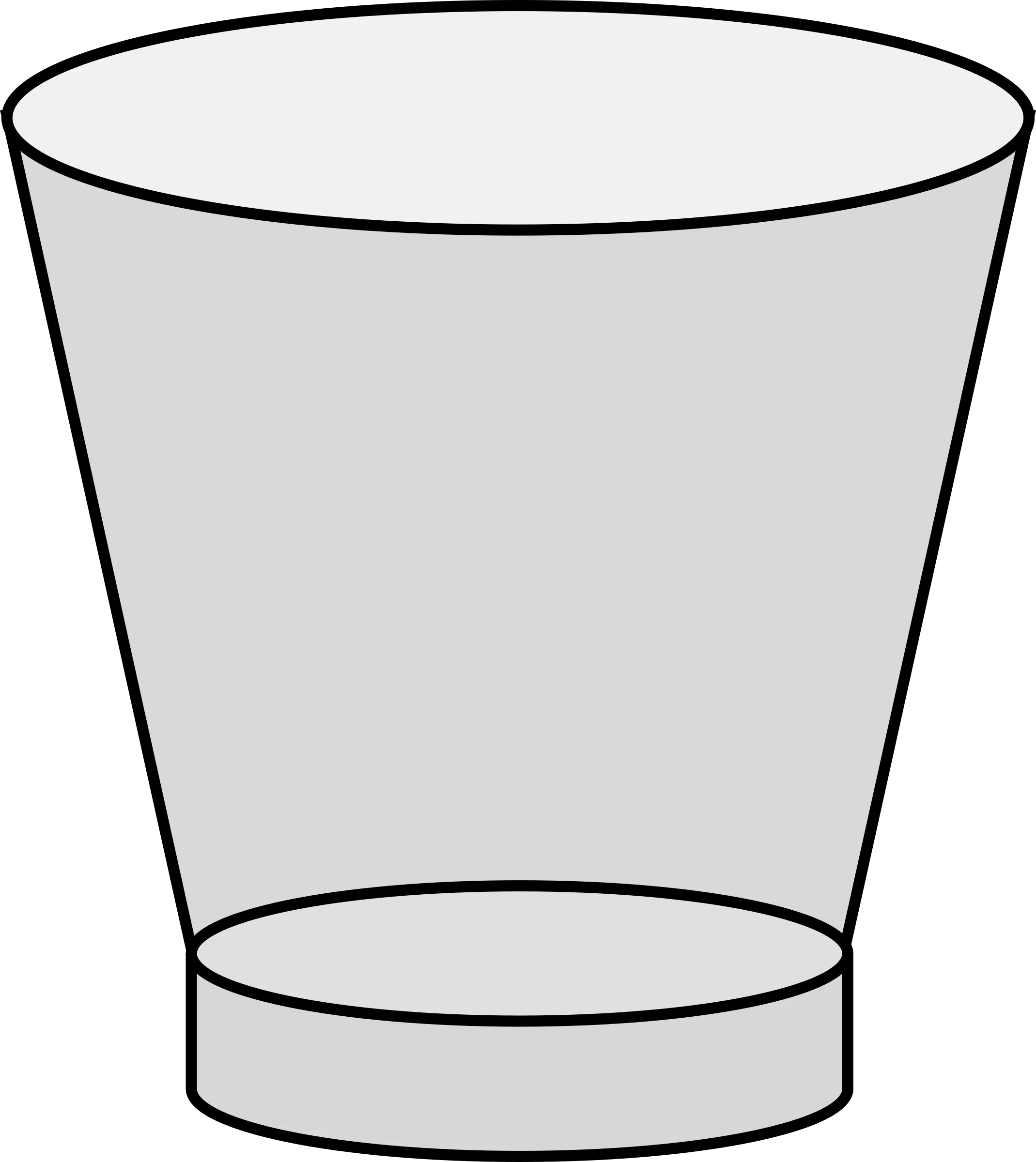 Simple Minimalist Empty Glass Clipart Illustration for Design Projects