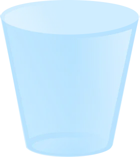 Translucent Light Blue Simple Water Glass Clipart Design Element
