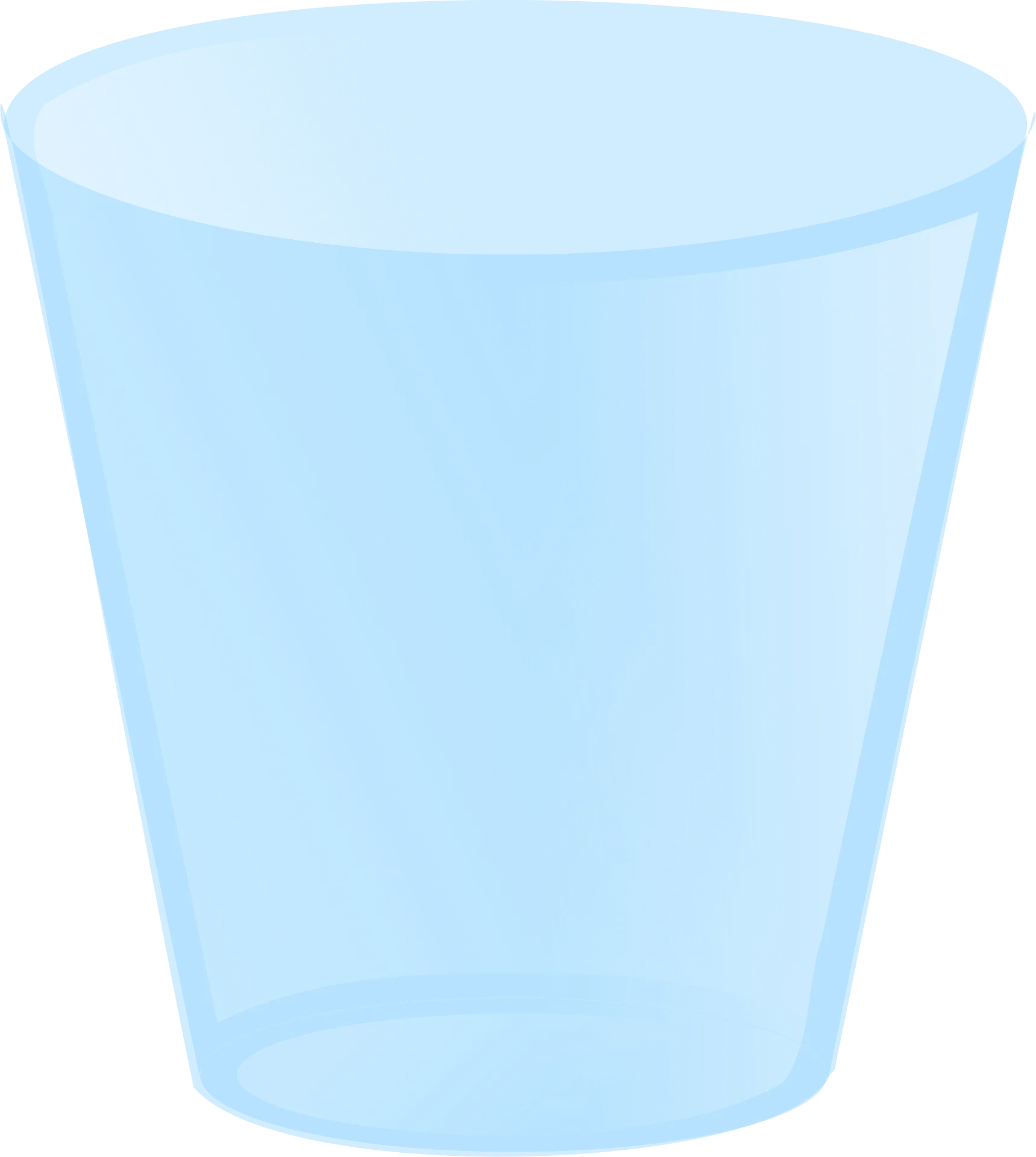 Translucent Light Blue Simple Water Glass Clipart Design Element