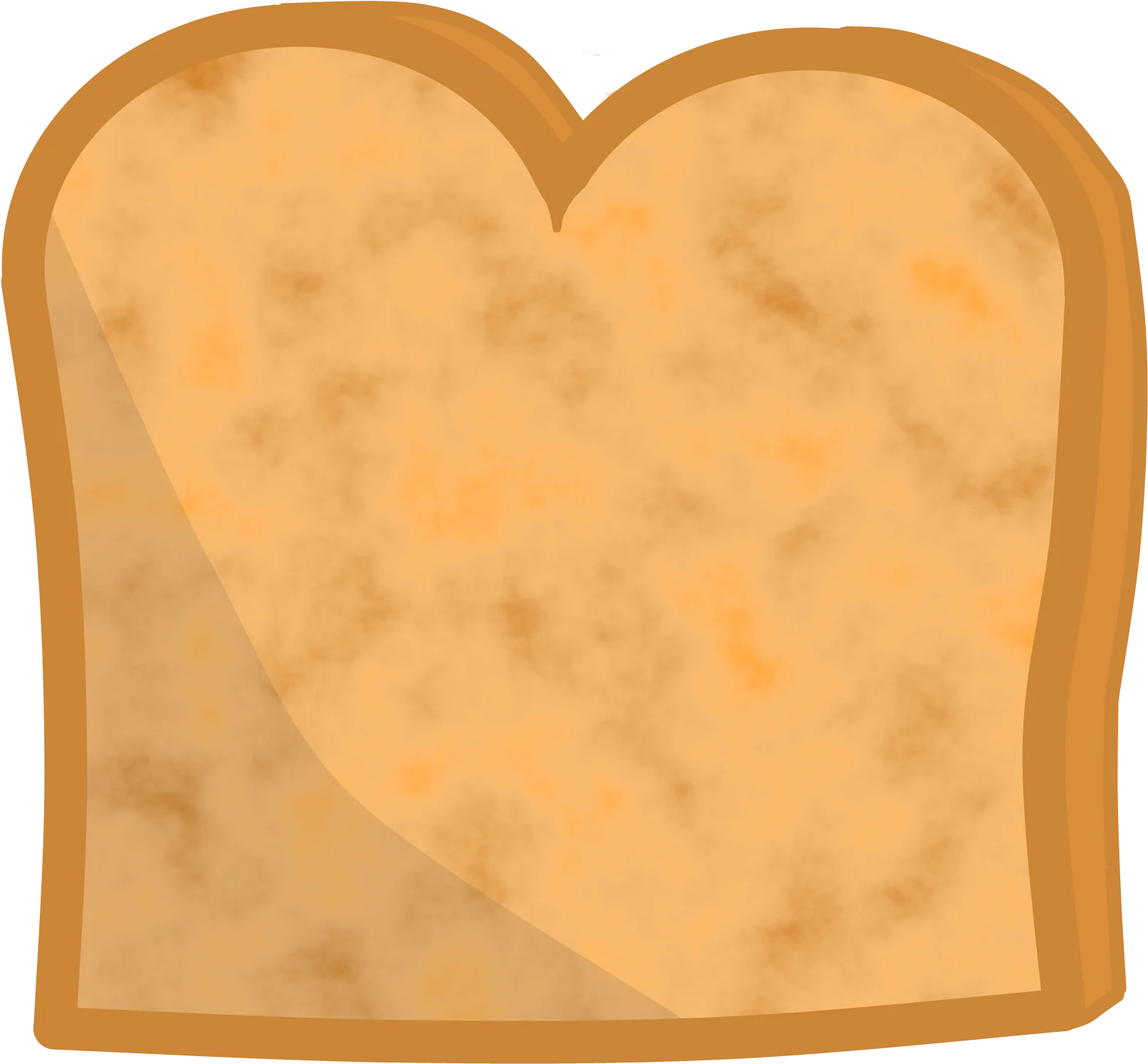 Warm Golden-Brown Buttered Toast Slice Clipart Illustration for Breakfast Design