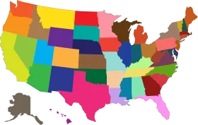 Colorful United States Map Clipart: A Kaleidoscopic Geographic Representation