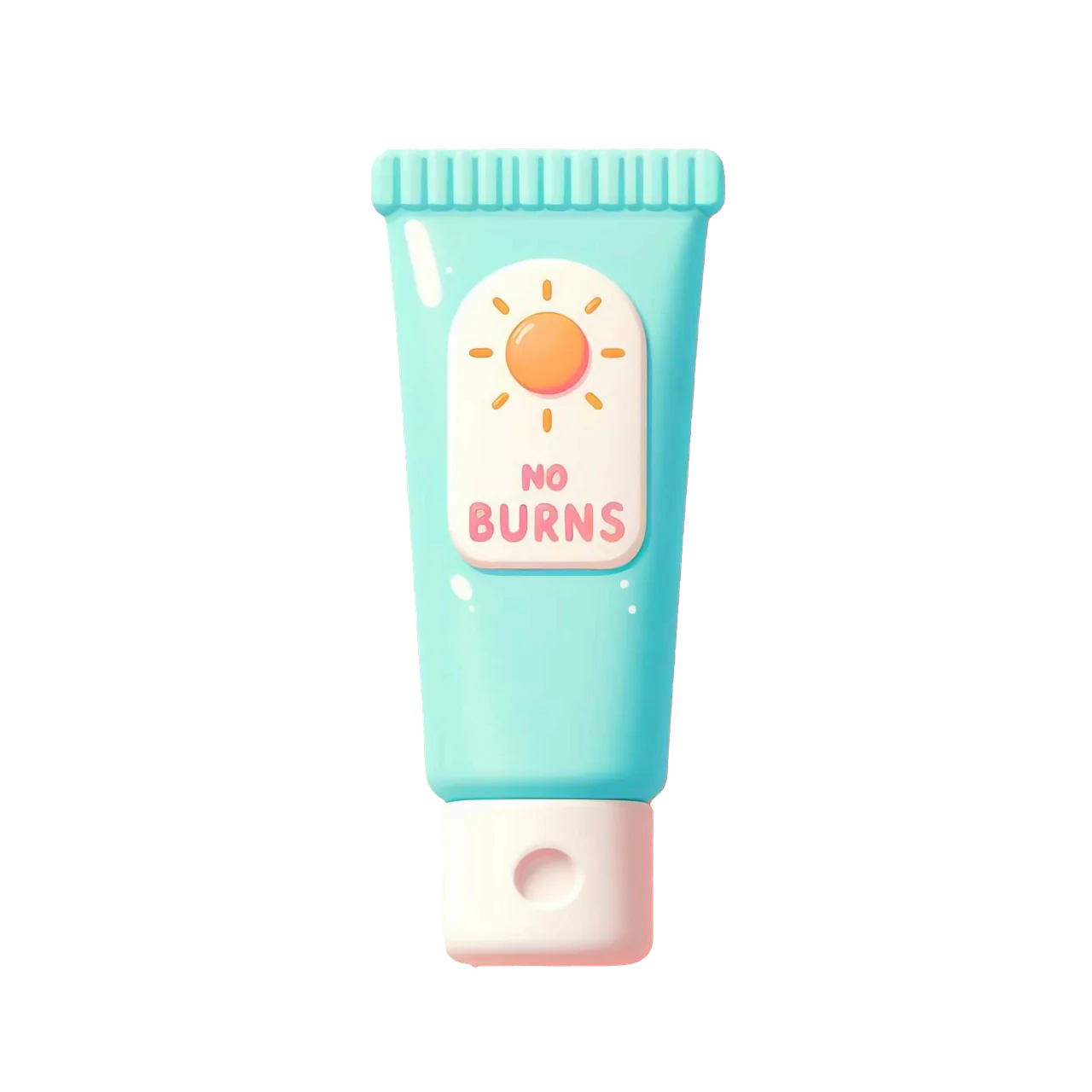 Cute and Cheerful Sunscreen Protection Clipart with Adorable Sun Character
