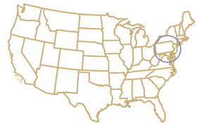 Minimalist Golden Outline United States Map Clipart - Elegant Geographical Illustration
