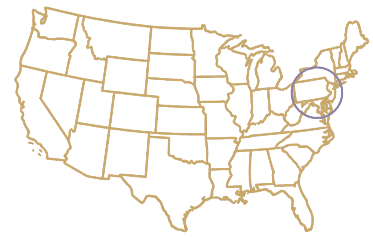 Minimalist Golden Outline United States Map Clipart - Elegant Geographical Illustration