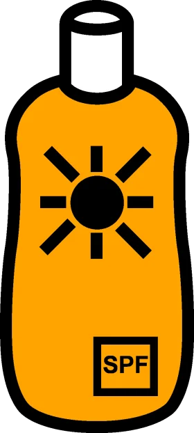 Sunny Day Protection: Cartoon Sunscreen Bottle Clipart Design