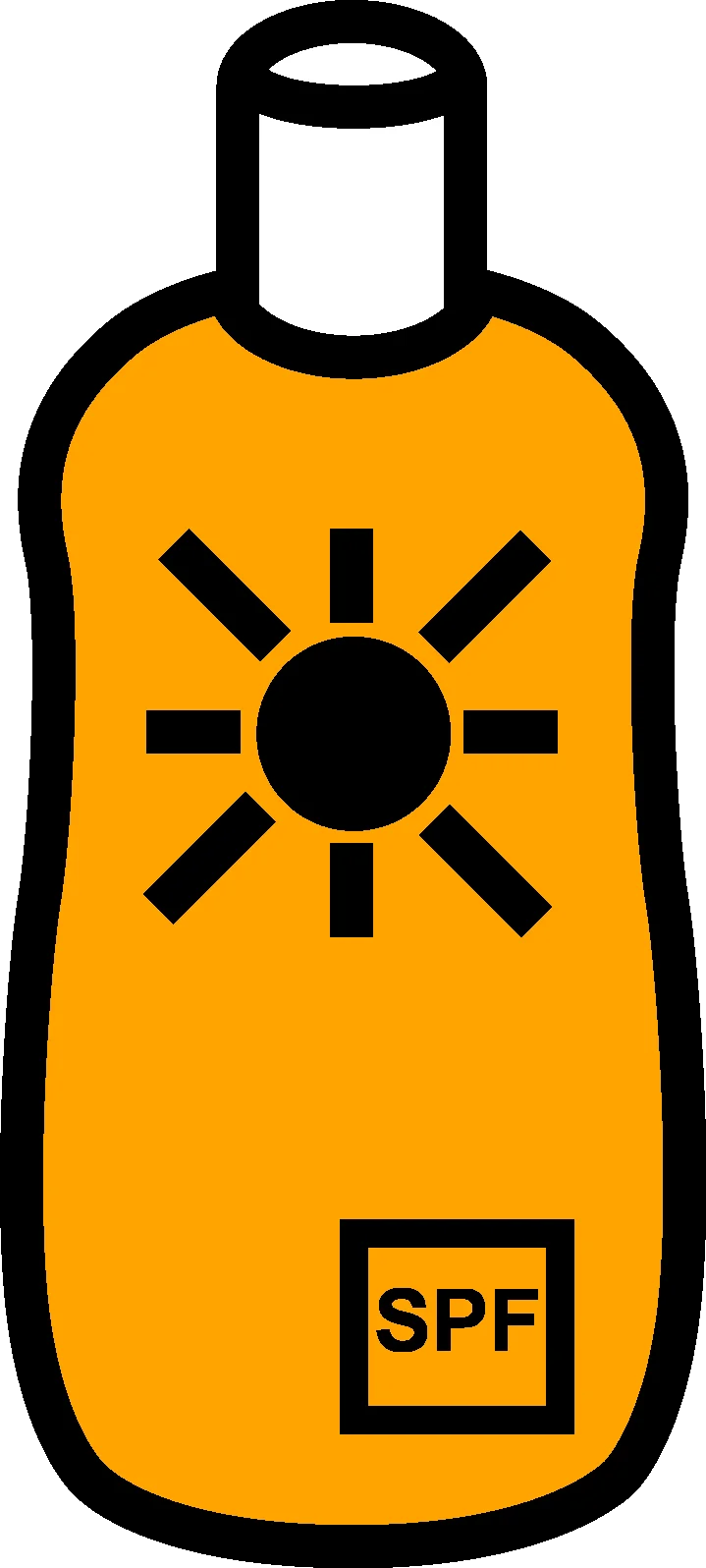 Sunny Day Protection: Cartoon Sunscreen Bottle Clipart Design