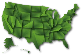 United States Geographic Outline Clipart - Emerald Green Geometric State Mosaic