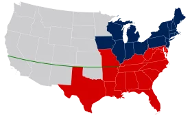 United States Political Divide Geographical Representation Clipart Map Illustration