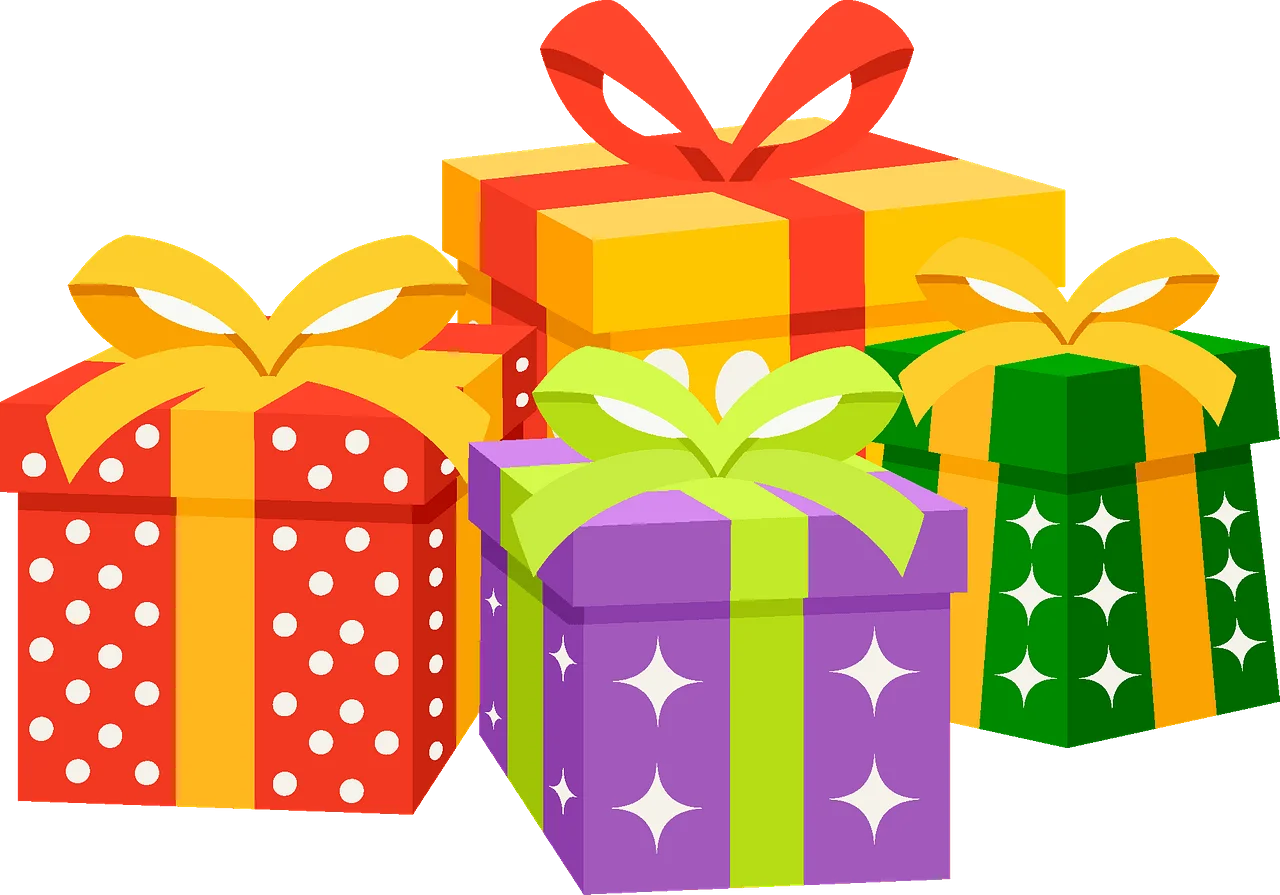 Festive Christmas Gift Boxes Clipart - Colorful Holiday Presents Collection