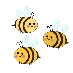 Adorable Cartoon Bumblebee Friends Playful Nature-Inspired Clipart Collection