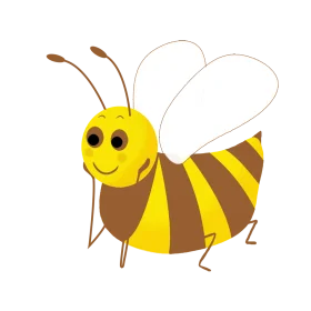 Cheerful Cartoon Bumble Bee Clipart: A Whimsical Honey Maker's Illustration