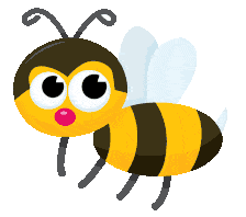 Cheerful Cartoon Bumble Bee Clipart - Cute Animated Honey Bee Illustration