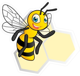 Cheerful Cartoon Bumble Bee Clipart Illustration for Kids and Nature Lovers