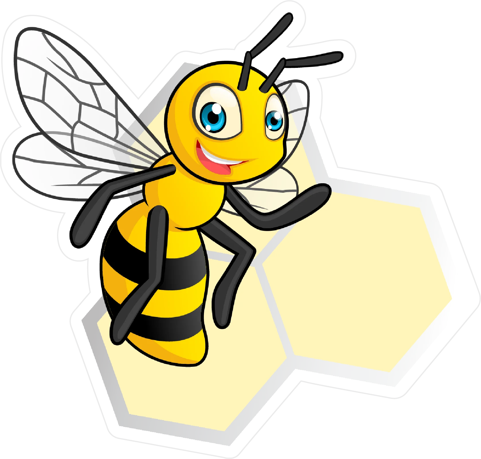 Cheerful Cartoon Bumble Bee Clipart Illustration for Kids and Nature Lovers