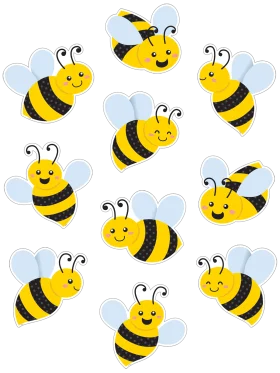 Cheerful Cartoon Bumble Bees Clipart Collection - Cute Flying Honey Insects