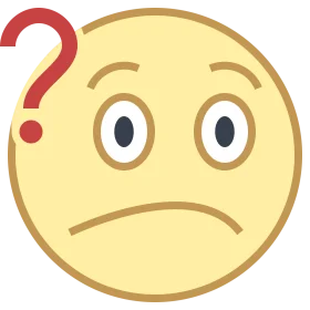 Confused Emoji Clipart with Question Mark Expressing Uncertainty and Bewilderment