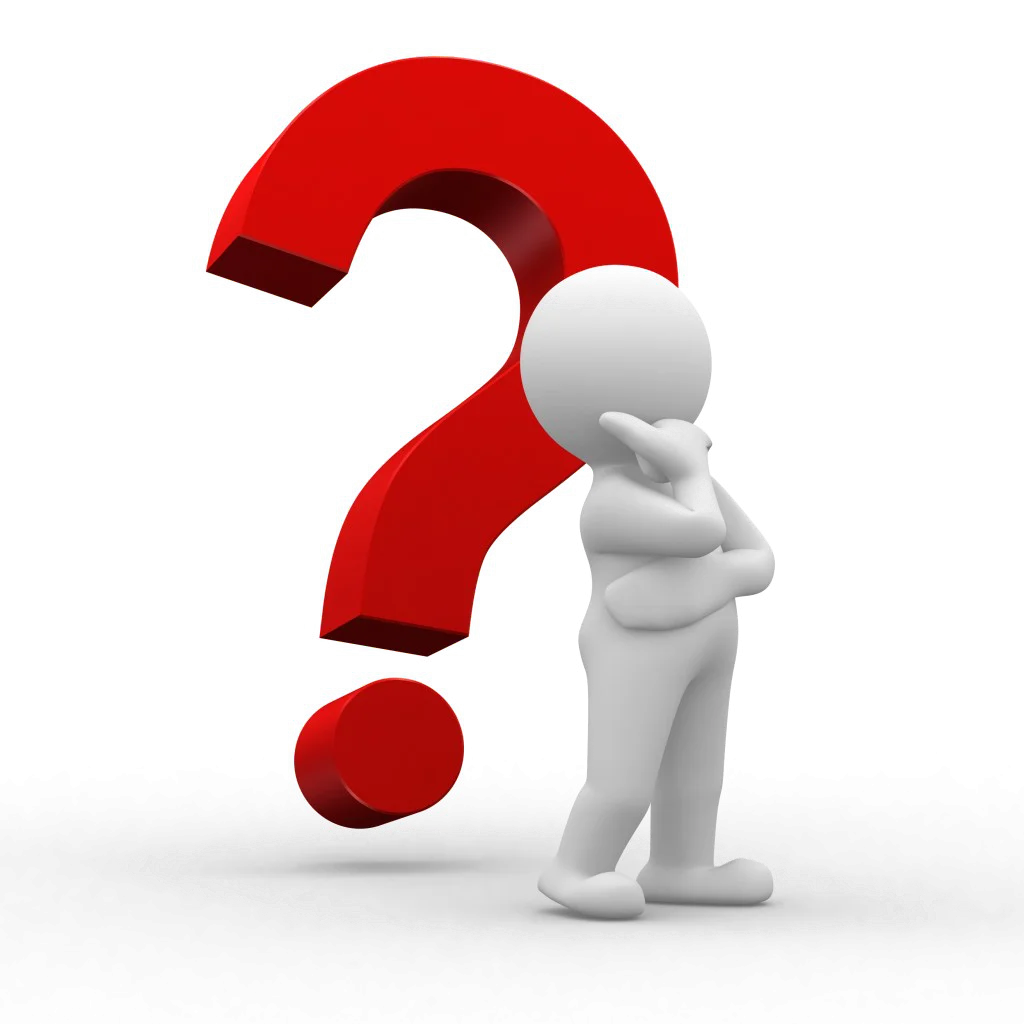 Contemplative Stick Figure Pondering Massive Red Question Mark Clipart Concept