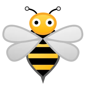 Cute and Charming Cartoon Bumblebee Clipart with Expressive Eyes