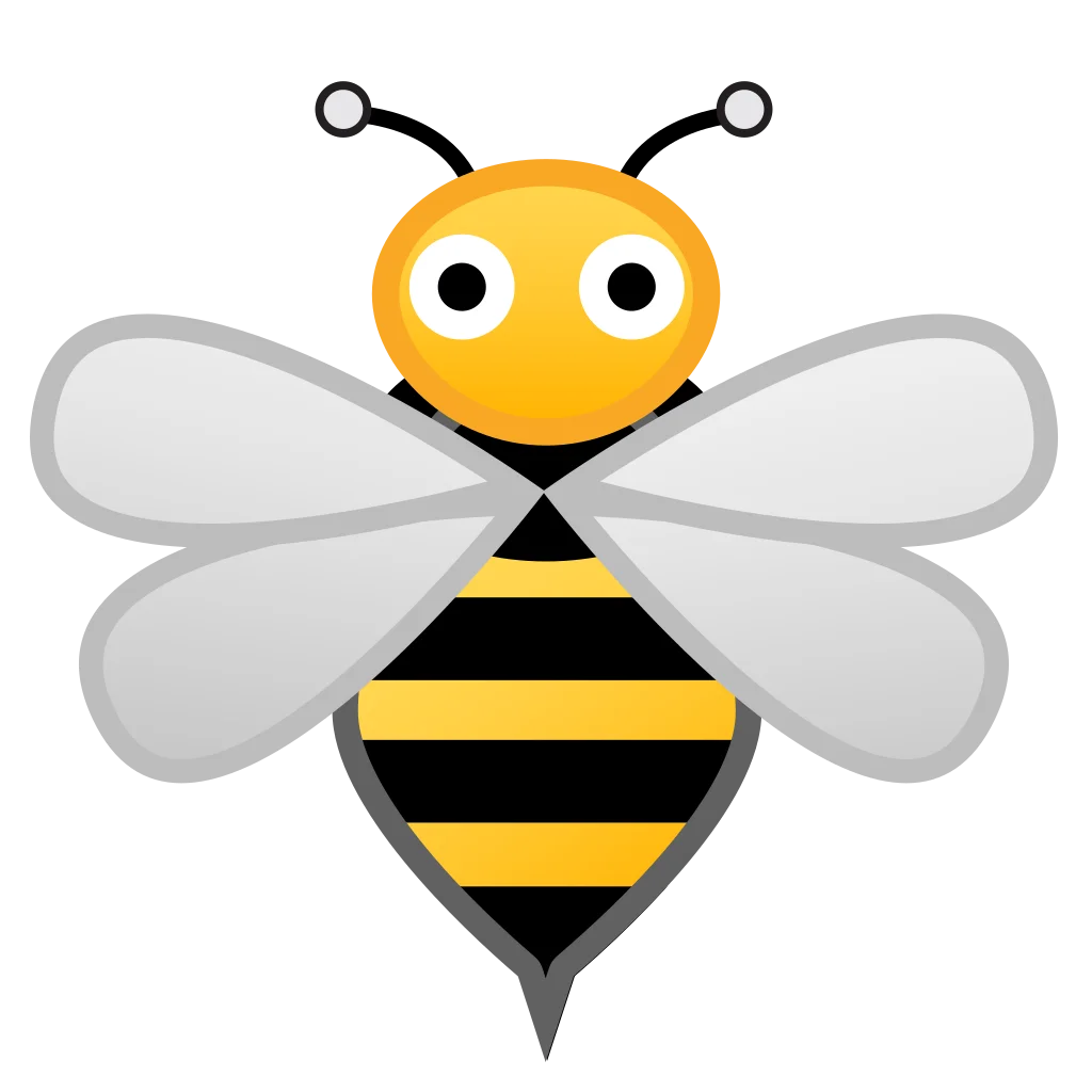 Cute and Charming Cartoon Bumblebee Clipart with Expressive Eyes